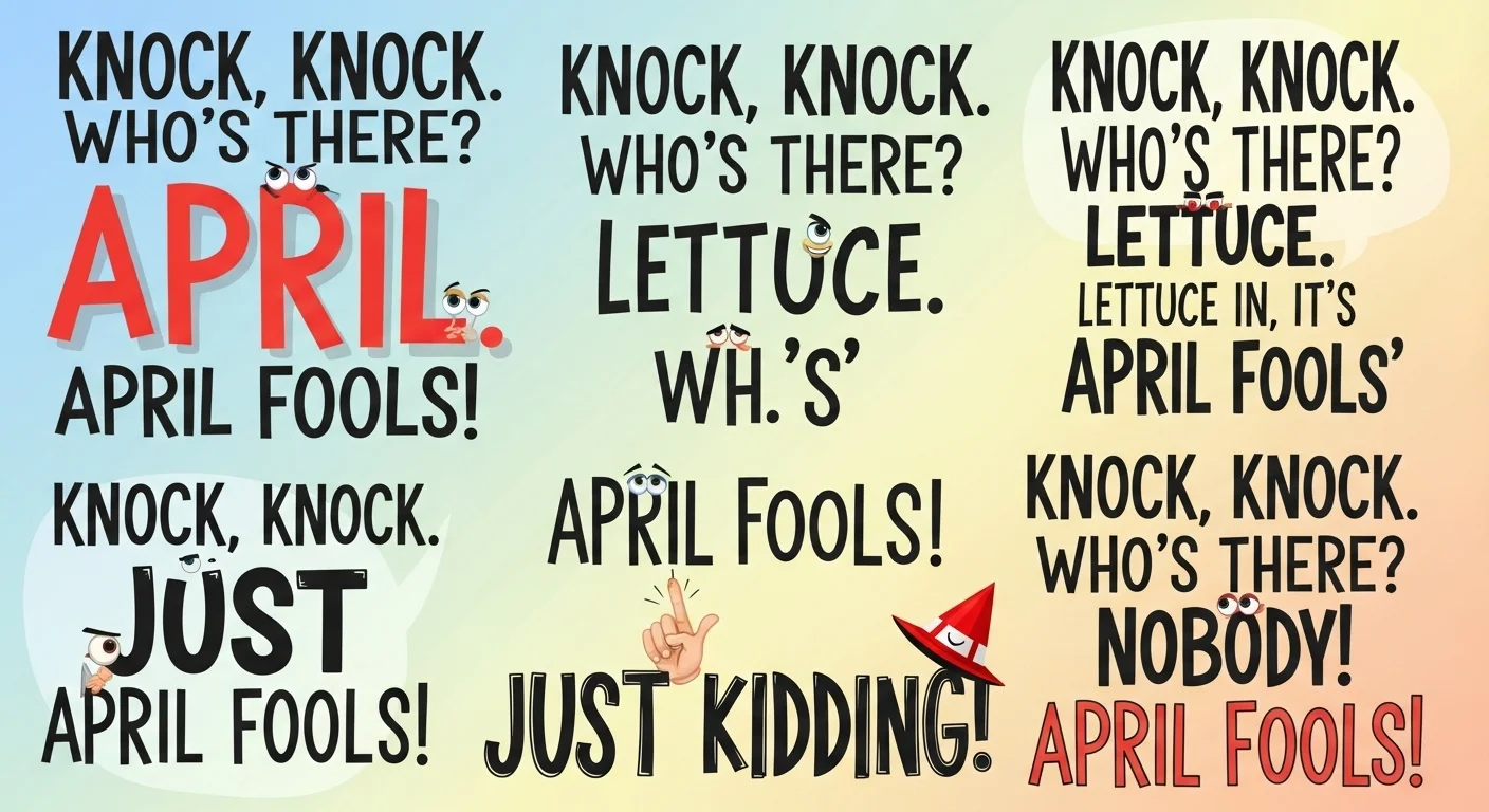 april fools knock knock jokes one liners