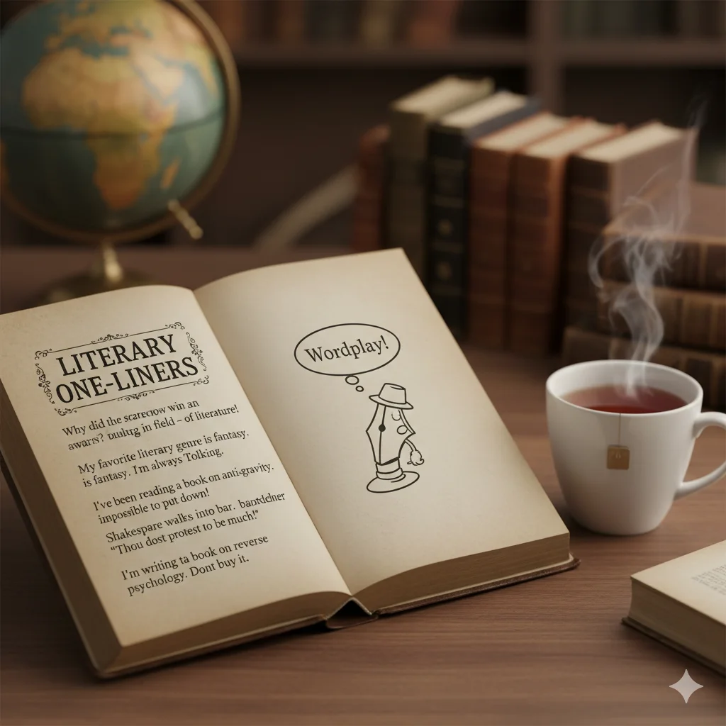 literary jokes one liners