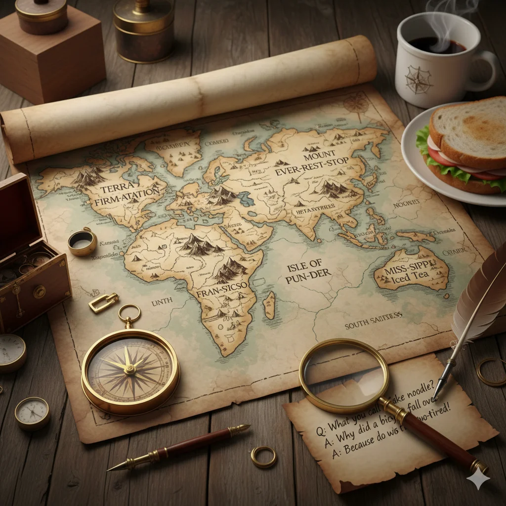 map puns and jokes one liners