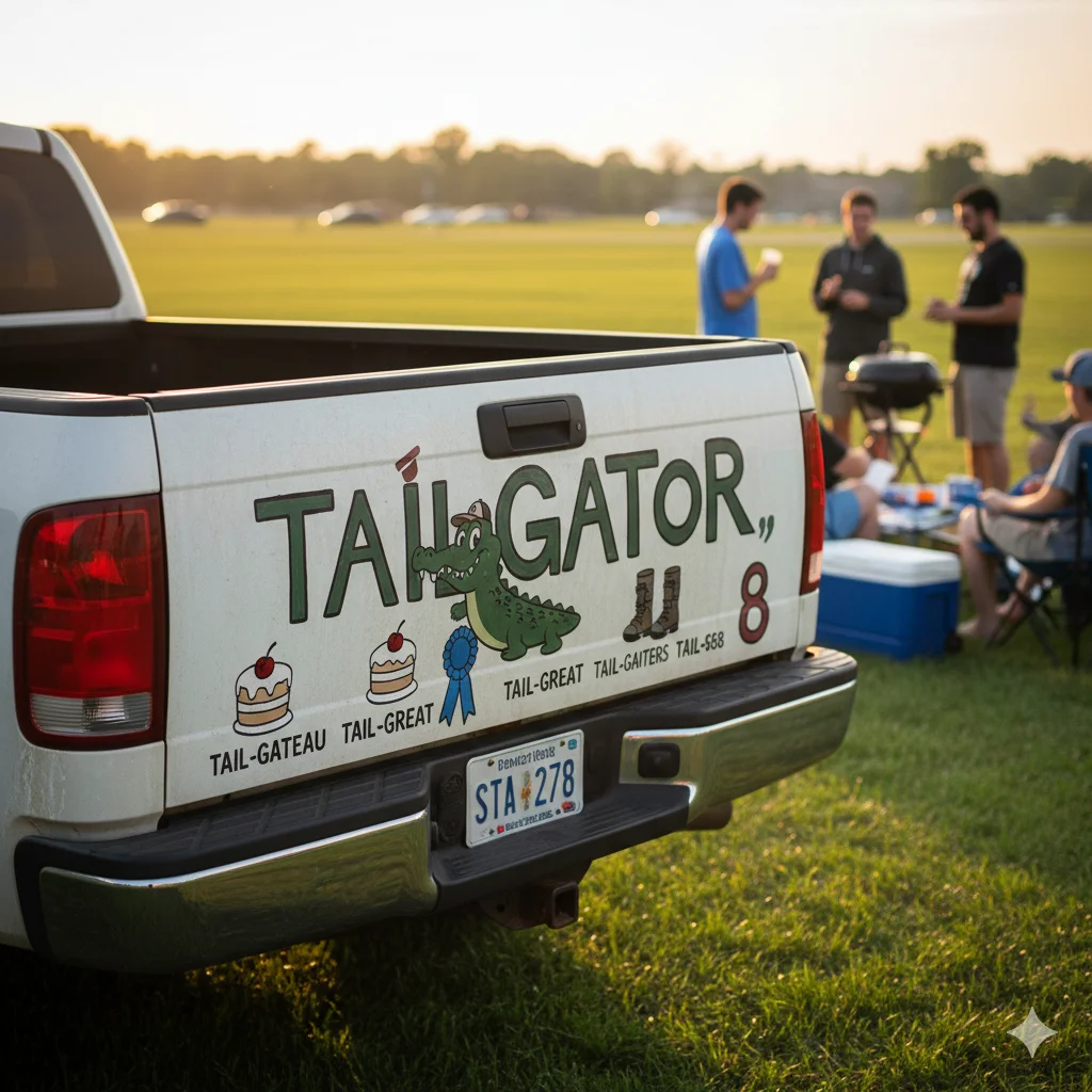 tailgate puns one word