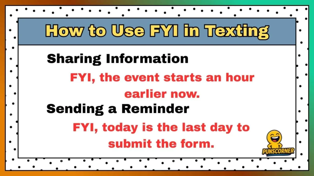 How to Use FYI in Texting