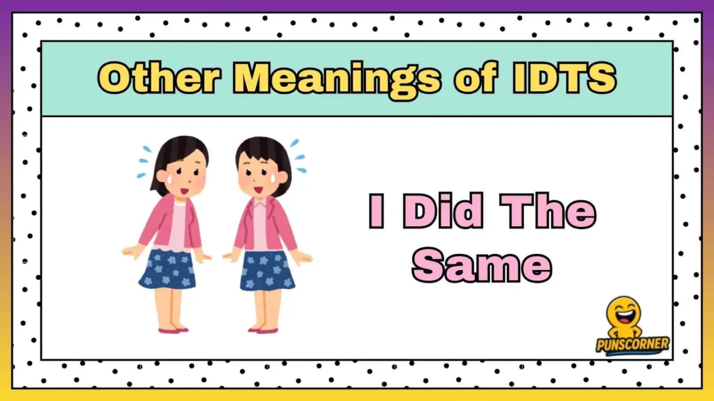Other Meanings of IDTS