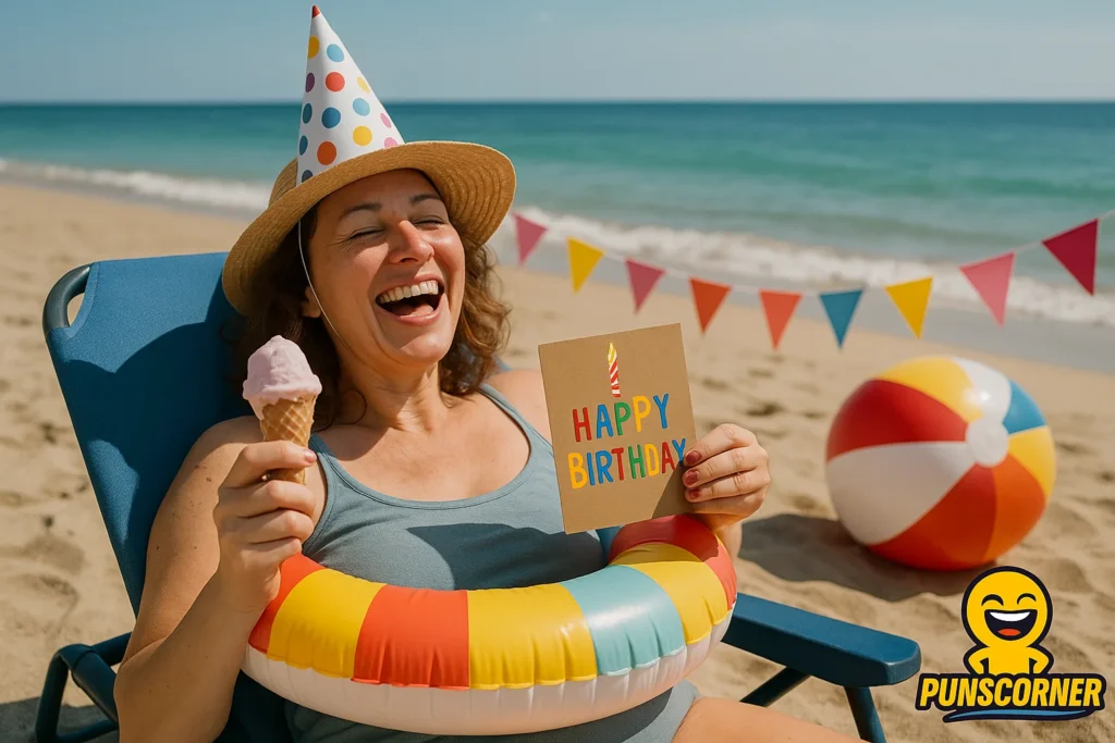 beach birthday puns